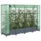 Gossi strat inaltat cu husa de sera, aspect ratan, 160x40x123 cm
