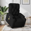 VidaXL Fotoliu rabatabil de masaj, cu ridicare, negru, material textil
