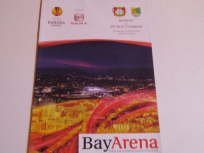 Program meci fotbal BAYER 04 LEVERKUSEN-METALIST HARKOV(Europa League 2011) foto