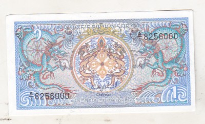 bnk bn Bhutan 1 ngultrum necirculata foto