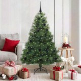 vidaXL Brad de Crăciun artificial cu 150 LED Verde 150 cm PE și PVC 3397771