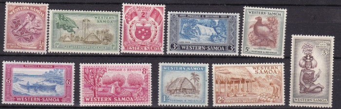 Samoa 1952 vederi MI 97-106 MLH