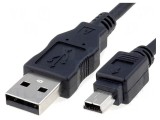 Cablu USB 2.0 USB A la USB B Mini 1.5m Negru pentru Canon, Goobay
