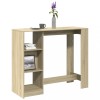 VidaXL Masă bar cu raft stejar Sonoma, 124x46x103,5 cm, lemn prelucrat 854393