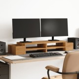 VidaXL Suport monitor cu depozitare stejar artizanal 100x27x15 cm lemn