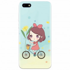 Husa silicon pentru Huawei Y5 Prime 2018, Girl And Bike