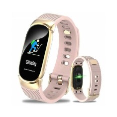 Bratara Techstar&reg; Fitness B11 Roz, IPS, Bluetooth 4.0, IP65, Monitorizare Cardiaca, Tensiune. Oxigenare, Hidratare