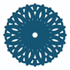 Sticker decorativ, Mandala, Albastru, 60 cm, 7218ST-2 foto