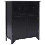 VidaXL Dulap lateral, negru, 60 x 30 x 75 cm, lemn de paulownia 284105
