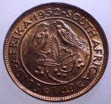 J.321 AFRICA DE SUD SOUTH AFRICA GEORGE VI 1/4 PENNY 1952 XF/AUNC