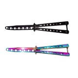 Cumpara ieftin Set doua briceaguri fluture de antrenament DEPOX&reg;, Black Distortion, otel inoxidabil