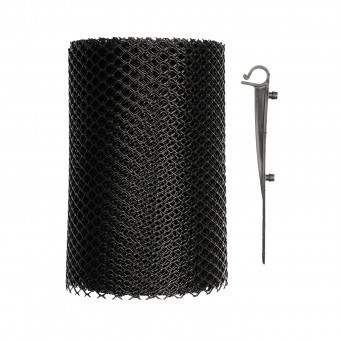 Plasa pentru protectie jgheaburi Vorel 69851, latime 18cm, lungime 6m, 15 clipsuri foto