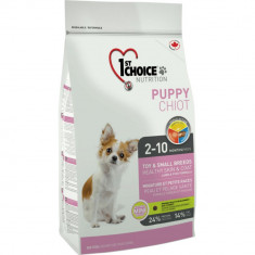 Hrana uscata pentru caini 1st Choice Puppy, Sensitive Skin&amp;amp;Coat, Talie mica &amp;amp; Toy, 2.72kg foto