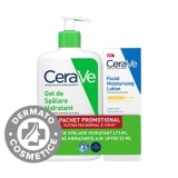 Pachet Gel de spalare hidratant 473ml + Crema hidratanta pentru fata cu SPF50 52ml, CeraVe