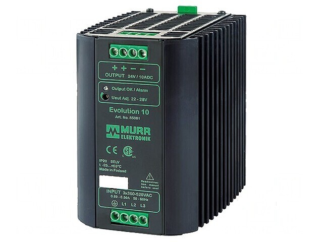 Alimentator pulsatoriu pentru şină DIN 240W 22&divide;28VDC 10A