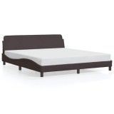 Cumpara ieftin Cadru de pat, Dover, maro inchis, 180x200 cm, textil