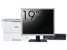 Pachet Calculator Second Hand LENOVO M700 SFF, Intel Core i5-6500 3.20GHz, 8GB DDR4, 256GB SSD, DVD-RW + Monitor 19&amp;quot; &amp; Imprimanta Brother HL-L630