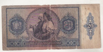 bnk bn Ungaria 20 pengo 1941 uzata foto