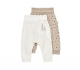 Cumpara ieftin Set 2 pantaloni bebe unisex Girafa, BabyCosy, 100% bumbac organic (Marime: 9-12 luni)