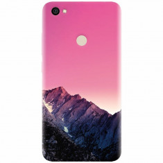 Husa silicon pentru Xiaomi Redmi Note 5A, Mountain Peak Pink Gradient Effect