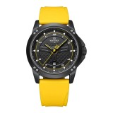 Ceas barbatesc Naviforce Casual Gri Analog Quartz Data Galben