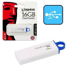 Memorie USB Kingston DataTraveler 16GB USB 3.0 Alb/Albastru foto