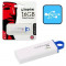 Memorie USB Kingston DataTraveler 16GB USB 3.0 Alb/Albastru
