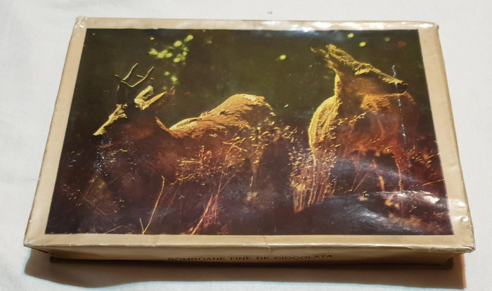 Cutie veche de colectie Bomboane fine de ciocolata Epoca de Aur1963 imagine Cerb