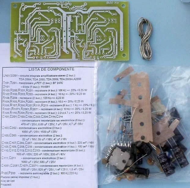 Kit amplificator 2x25W cu TDA2005