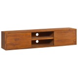 Cumpara ieftin Dulap TV montat pe perete, 135 x 30 x 30 cm, lemn masiv de tec