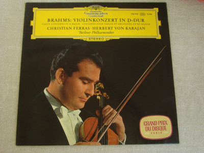 BRAHMS - Concert de Vioara Christian Ferras - Vinil Deutsche Grammophon foto