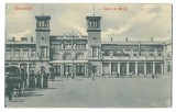 2294 - BUGURESTI, Gara de Nord, Romania - old postcard - used - 1908, Circulata, Printata