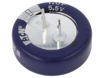 Supercondensator THT 1F 5.5V 21.5x7.1mm foto