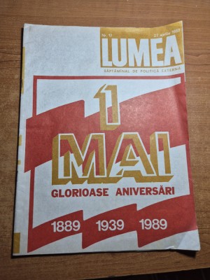 revista lumea 27 aprilie 1989 foto