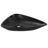 Chiuveta din ceramica, negru, 645 x 455 x 115 mm, triunghi