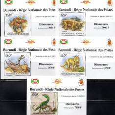 BURUNDI 2012, Fauna - Animale preistorice, Dinozauri, MNH