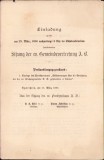 HST A1914 Invitație regulament folosire turnuri biserica fortificată Agnita 1896