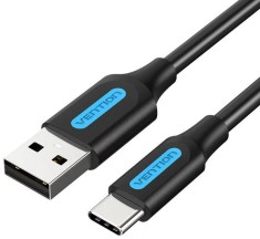 Cablu alimentare si date Vention, USB 2.0 (T) la USB Type-C (T), 1.5m rata transfer 480 Mbps, invelis PVC, negru, &amp;quot;COKBG&amp;quot; (timbru verde 0.18 lei) - 69 foto