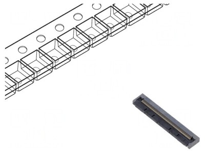 Conector FFC/FPC orizontal 55 pin ZIF inferioare foto