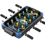 Masa de joc 5in1 flippy, cu teren schimbabil de fotbal, basket, bowling, curling si hockey, cu tablou scor, din abs, 49.8x26x6.6 cm, design multicolo
