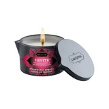 Lum&acirc;nare pentru masaj KAMASUTRA Ignite Strawberry Dreams, cu unt de shea, aromă de căpșuni, 170 gr