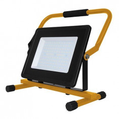 REFLECTOR LED CU SUPORT 100W 6400K IP65 NEGRU/GALBEN foto