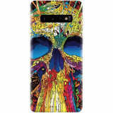 Husa silicon pentru Samsung Galaxy S10 Plus, Abstract Multicolored Skull