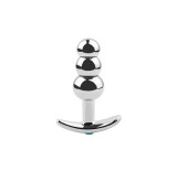 Dildo metalic 3 Beads S Silver