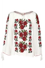 Bluza tip ie traditionala, dama, ML26, marime 4XL, alb