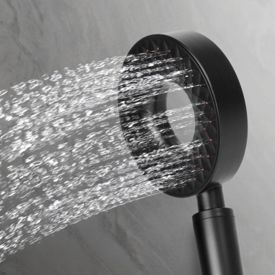 Cap de duș ergonomic - 3 funcții - negru mat - BEWELLO foto