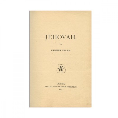 Carmen Sylva, Jehovah, 1882 foto