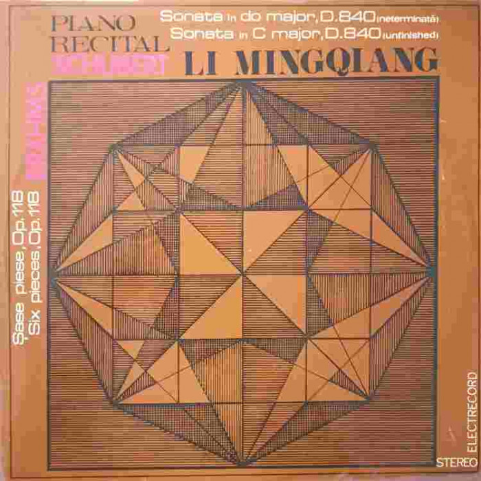 Disc vinil, LP. PIANO RECITAL-FRANZ SCHUBERT, JOHANNES BRAHMS, LI MINGQIANG -219696