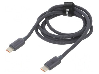 Cablu USB 2.0 USB C 1,2m negru textil foto