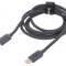 Cablu USB 2.0 USB C 1,2m negru textil